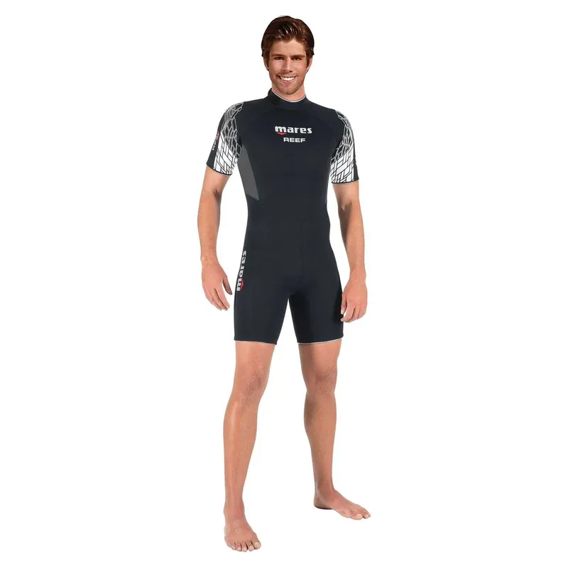 Ausverkauf Short Wetsuit Reef Shorty Man 2,5mm Black-Grey-White Size 4-ML Mares 412384-S4