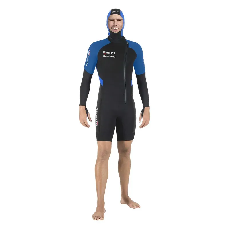 Wochenendangebot Short Wetsuit 2nd Skin Shorty Man Black-Blue Size 6-XL Mares 412371S6
