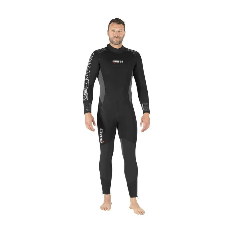 Angebot Full Wetsuit Pioneer Man 7mm Man Black-Grey Size 7-XXL Mares 412467S7