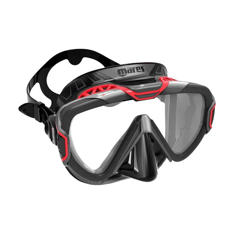 Diving Mask Pure Wire Grey-Red Mares 411069EBGRRBK Versand Am Gleichen Tag