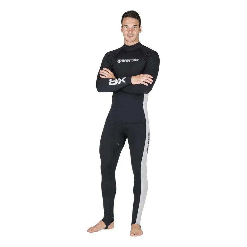 Sichere Zahlung Undersuit Top Base Layer Black-White M Mares 412173M