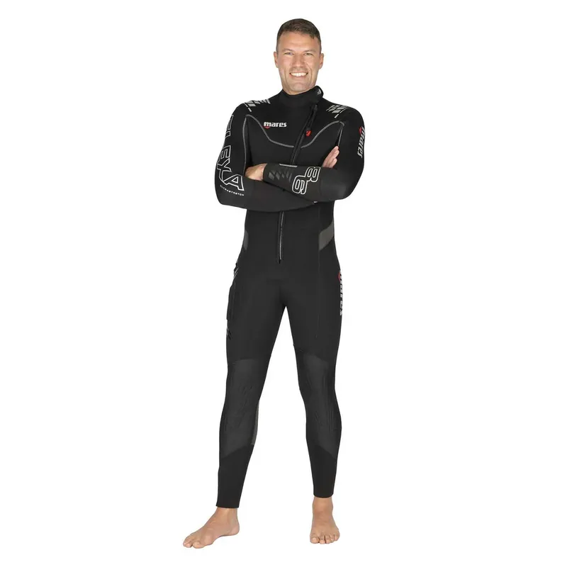 Full Wetsuit Flexa Man 8-6mm Black-Grey XL-Double-Wide Mares 4124316W Preis Gesenkt