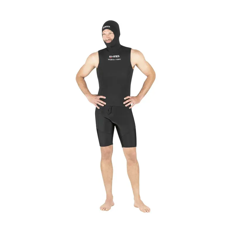 Finale Aktion Short Wetsuit Flexa Vest Man 3mm Black Size 7-XXL Mares 412471S7