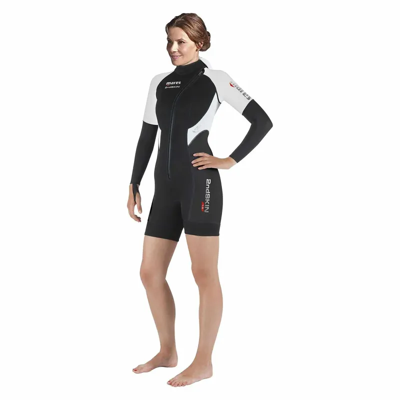 Angebot Short Wetsuit 2nd Skin Shorty Woman Black-White Size 2-S Mares 412372S2