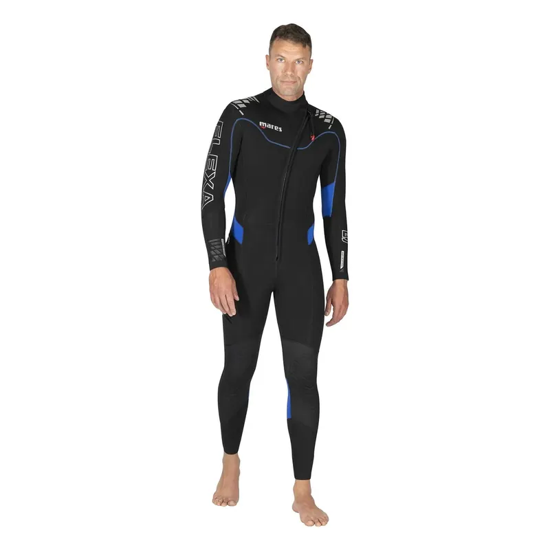 Full Wetsuit Flexa Man 5-4mm Black-Blue ML-Long Mares 4124334L Beliebt