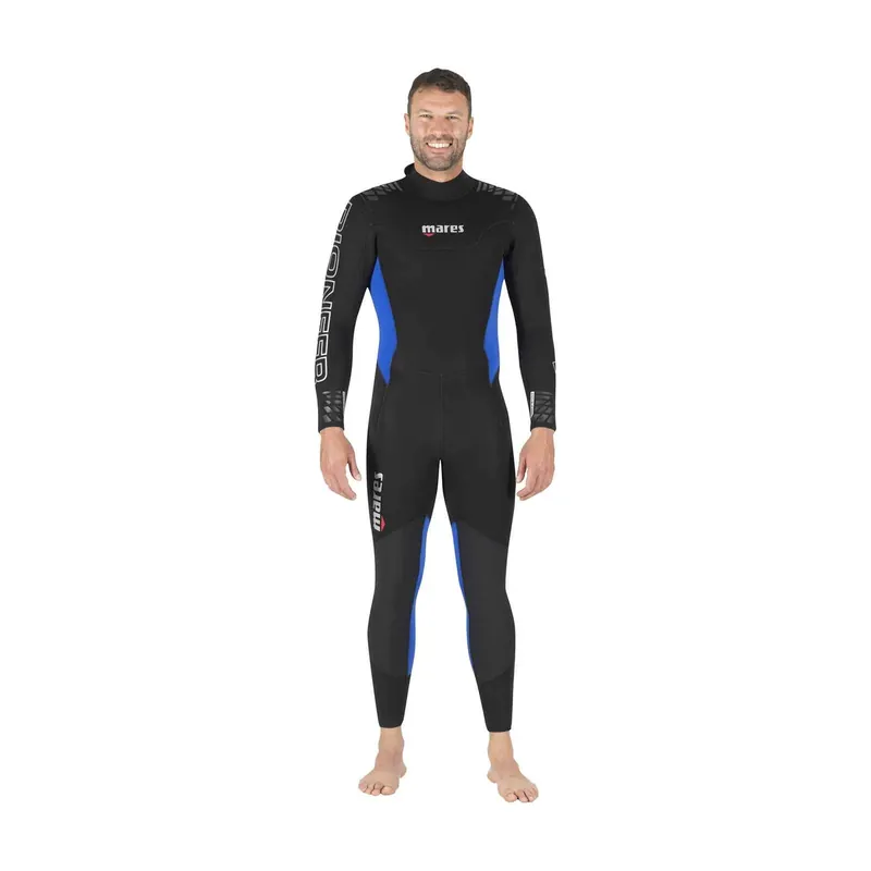 Full Wetsuit Pioneer Man 5mm Black-Blue Size 5-L Mares412465S5 Meistverkauft