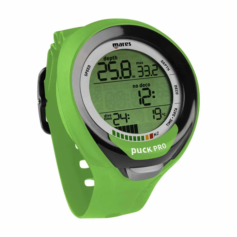 Rabatt Dive Computer Puck Pro+ Lime-Black Mares 414135LMBK