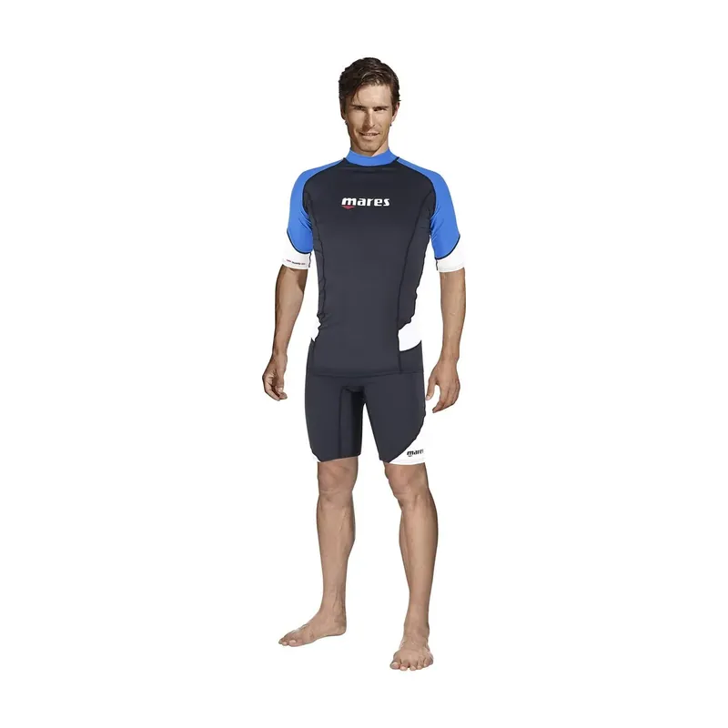 Rash Guard Man Short Sleeve Black-Blue XS Mares 412552XS Beliebt