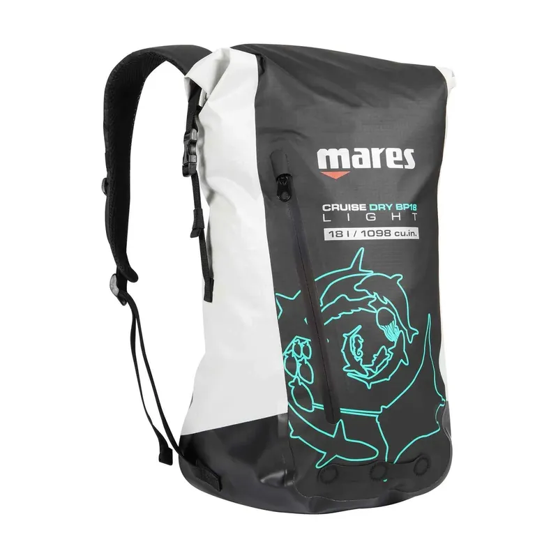 Dry Bag Cruise Bp18 Light Black-Aquamarine Mares 415490BKAQ Mega-Angebot