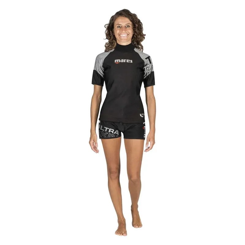 Neue Ware Diving Undersuit Ultraskin Short Sleeve Woman Black-Grey XL Mares 412419XL