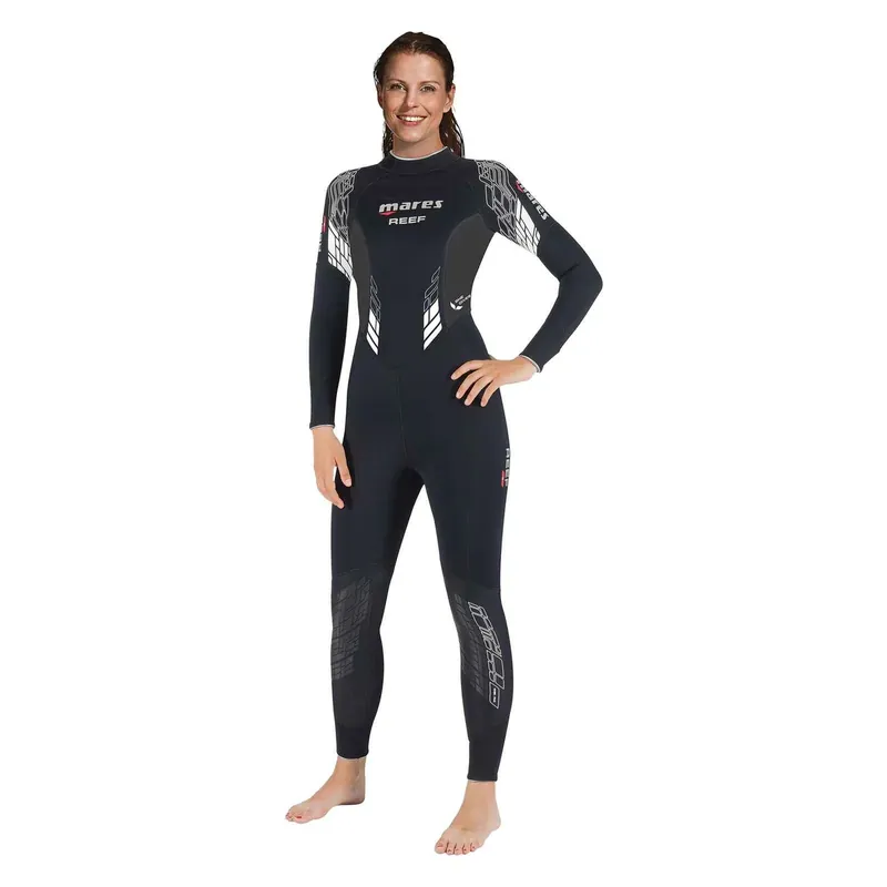 Geprüft Full Wetsuit Woman Reef 3mm Black-Grey-White Size 6-XL Mares 412383S6
