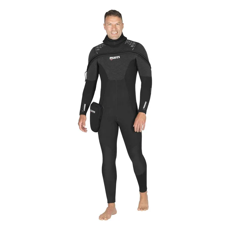 Beliebt Full Wetsuit Pro Therm Man 8-7mm Black XL-Long Mares 4124376L