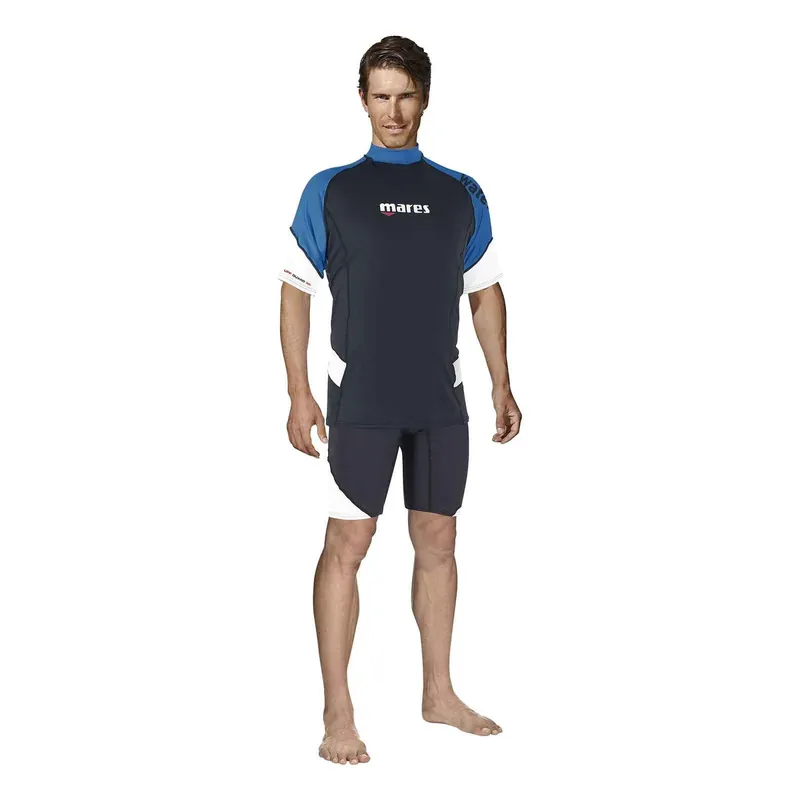 Rash Guard Loose Fit Man Short Sleeve Blue S Mares 412540SBL Top-Preis