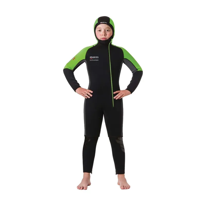 Ausverkauf Wetsuit Explorer 5 Jacket Kids Black-Lime 12 Years Mares 412445-1