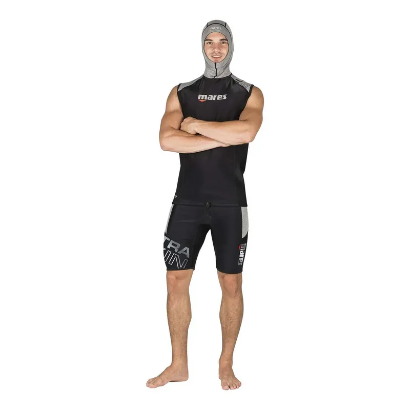 Aktuell Diving Undersuit Ultraskin Sleeveless With Hood Man Black-Grey L Mares 412391-L