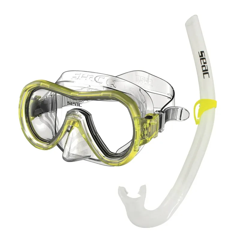 Jetzt Kaufen Snorkeling Set Panarea Md Clear-Yellow Seac 89-33Y