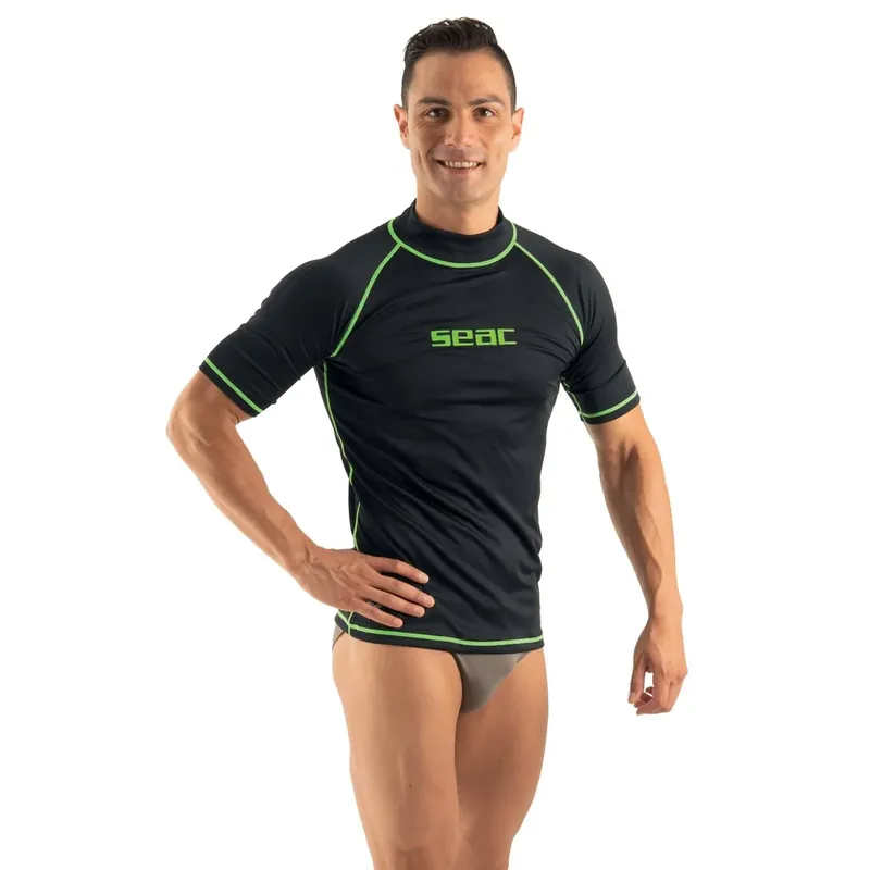 Abverkauf Rash Guard T-Sun Short Man Black XXXL Seac 155-17-XXXL