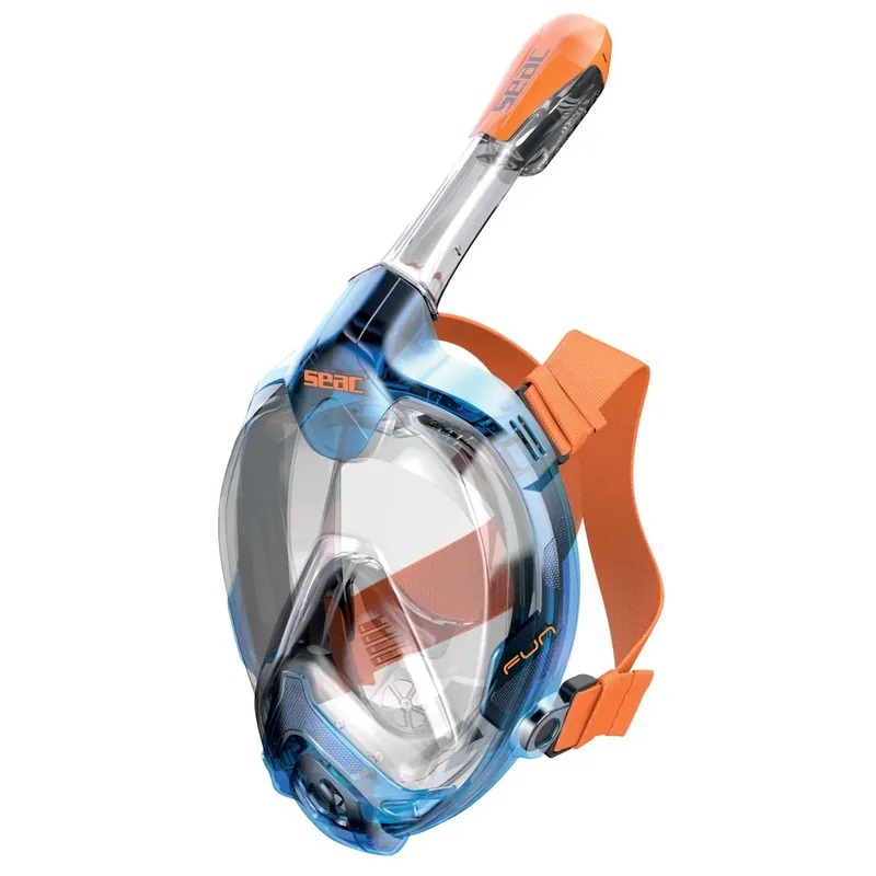 Echt Snorkeling Full Face Mask Magica Grey-Blue-Orange XS-S Seac 170-14BO-SLT