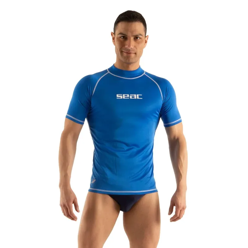 Rash Guard T-Sun Short Man Blue M Seac 155-27-M Bestseller