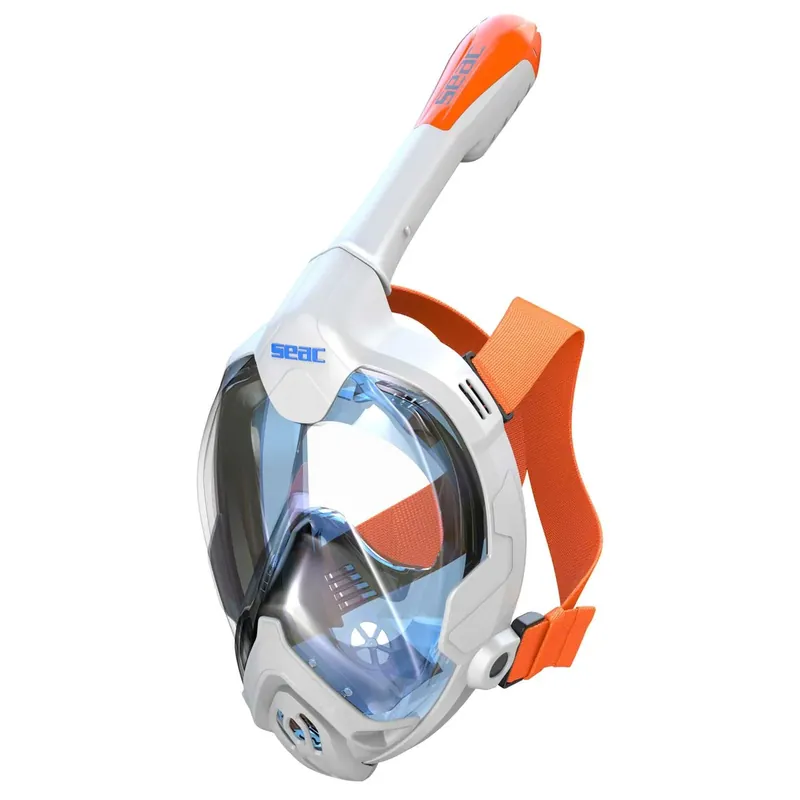 Snorkeling Full Face Mask Magica White-Blue-Orange XS-S Seac 170-14WO-SLT Schneller Versand