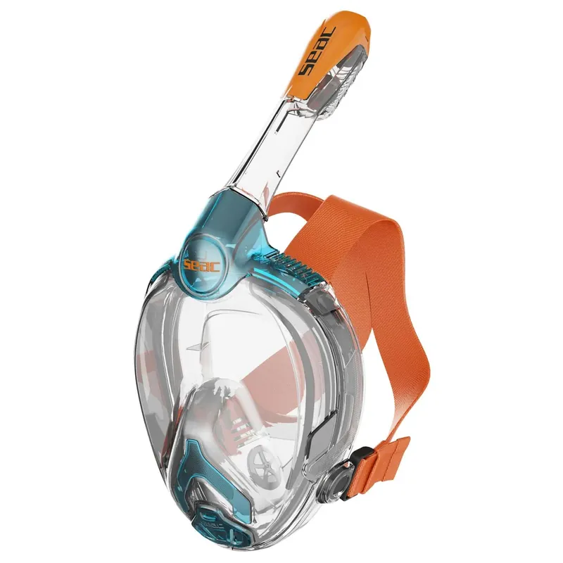Preisreduziert Snorkeling Full Face Mask Libera Aquamarine-Orange Kids Seac 170-20AO-SKL