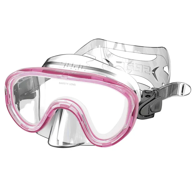 Snorkeling Mask Marina Kids Slt Clear-Pink Seac 9428P Ausverkauf