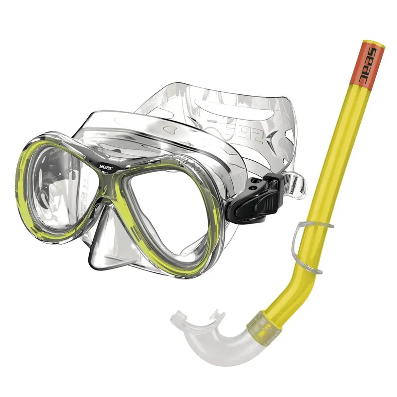 Snorkeling Set Capri Md Slt Clear-Yellow Seac 9466Y Preisknaller