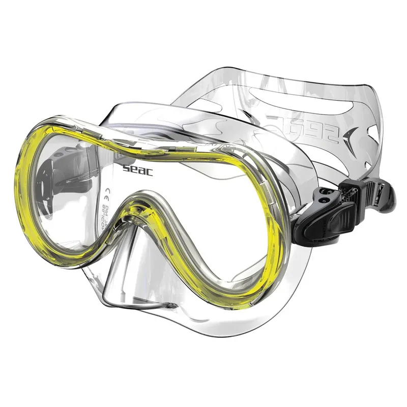 Snorkeling Mask Salina Clear-Yellow Seac 9443Y Mega-Angebot