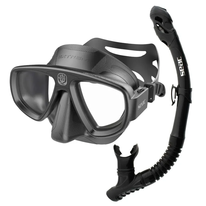 Snorkeling Set Extreme Reverse Dry Black Seac 89-100N Markenprodukt