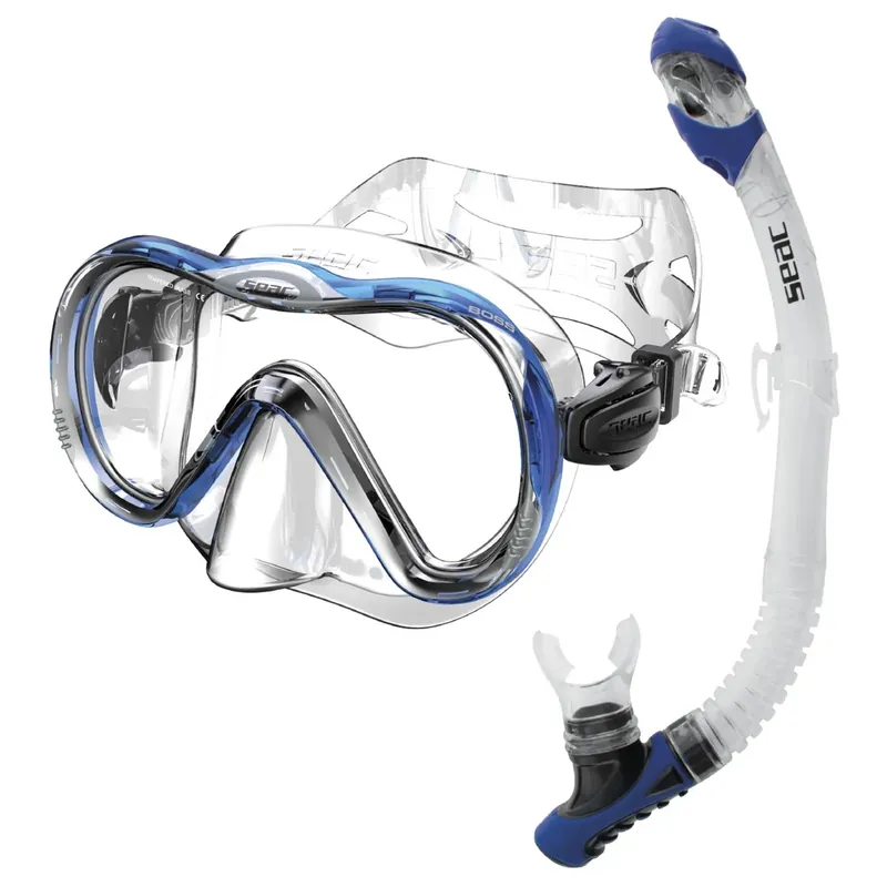 Garantierte Lieferung Snorkeling Set Boss Reverse Dry Blue Seac 89-101B