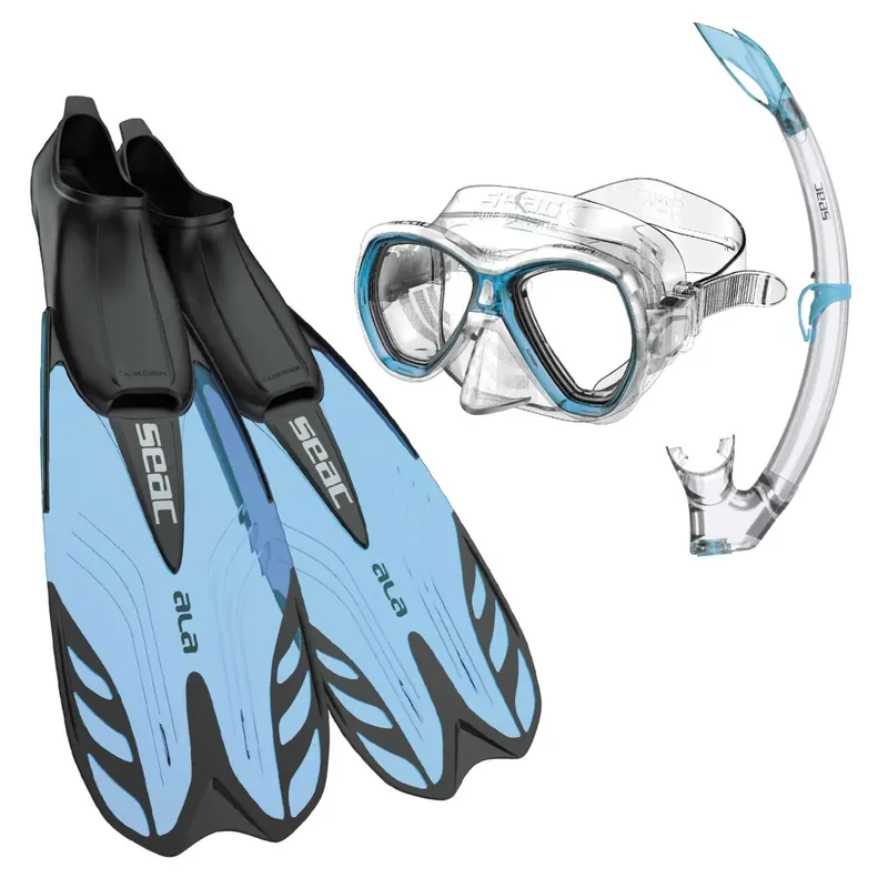 Snorkeling Set Tris Ala Kids Aquamarine 34-35 Seac 89-25AZ-34-35 Begrenztes Angebot