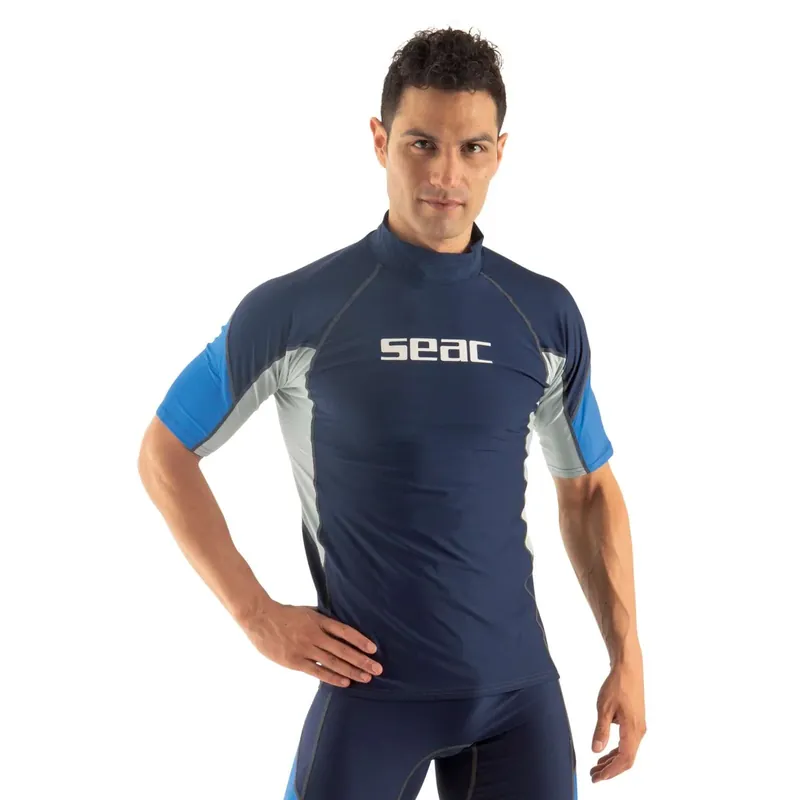 Rash Guard Raa Short Evo Man Dark-Blue XXL Seac 9317-06 Neu