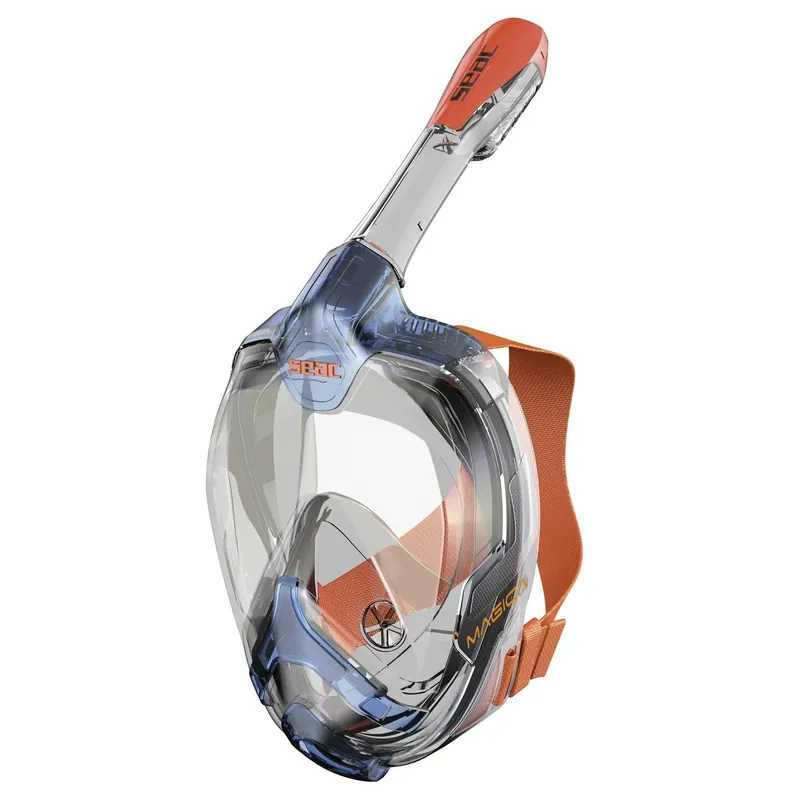 Günstig Snorkeling Full Face Mask Magica Grey-Blue-Orange L-XL Seac 170-9BO-SLT