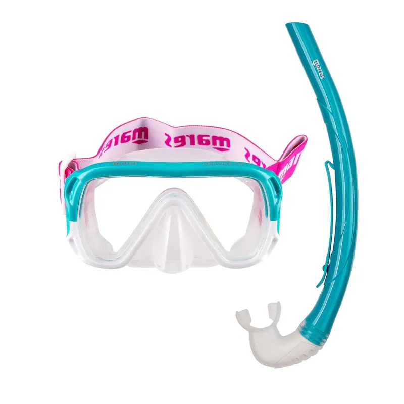Snorkeling Combo Keewee Kids Aqua-White-Clear 8-14 Years Mares 411811SFAQWCL Must-Have