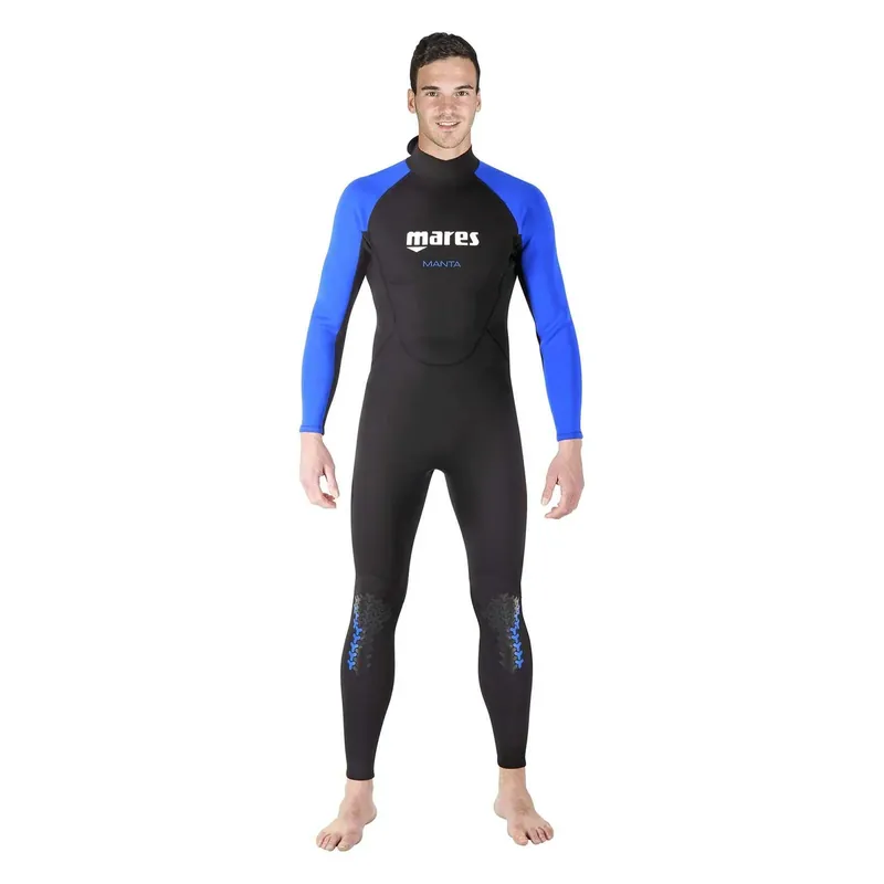 Snorkeling Full Wetsuit Steamer Manta Man Black-Blue Size 2 Mares 412456S2 Preisknaller