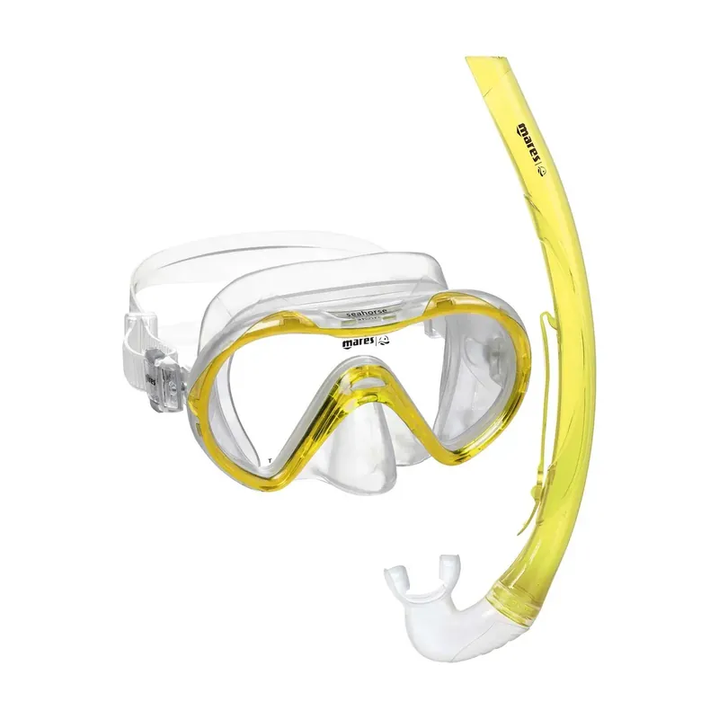 Sichere Zahlung Snorkeling Combo Seahorse Kids Reflex Yellow-Clear 8-14 Years Mares 411749GURYLCL