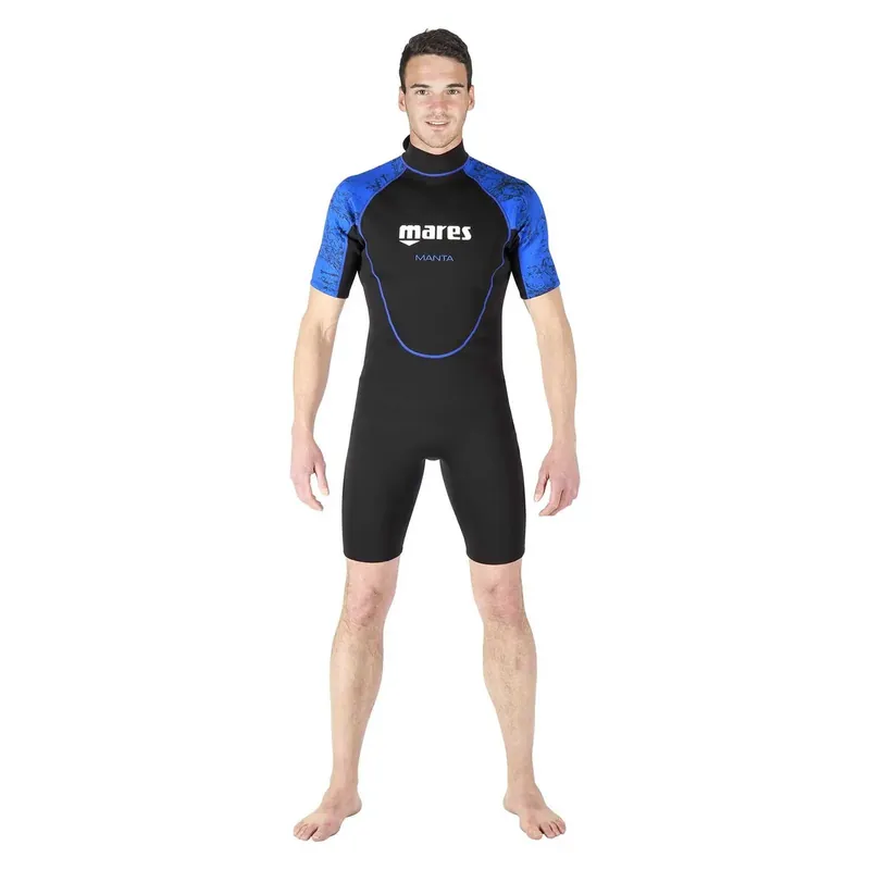 Sofort Bestellen Snorkeling Wetsuit Shorty Manta Man Black-Blue Size 4 Mares 412458S4