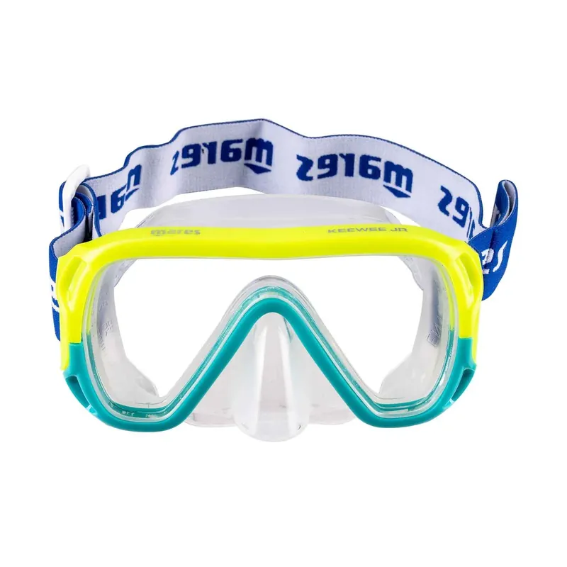Snorkeling Mask Keewee Kids Yellow-Aqua 8-14 Years Mares 411076SCYLACL Aktuell