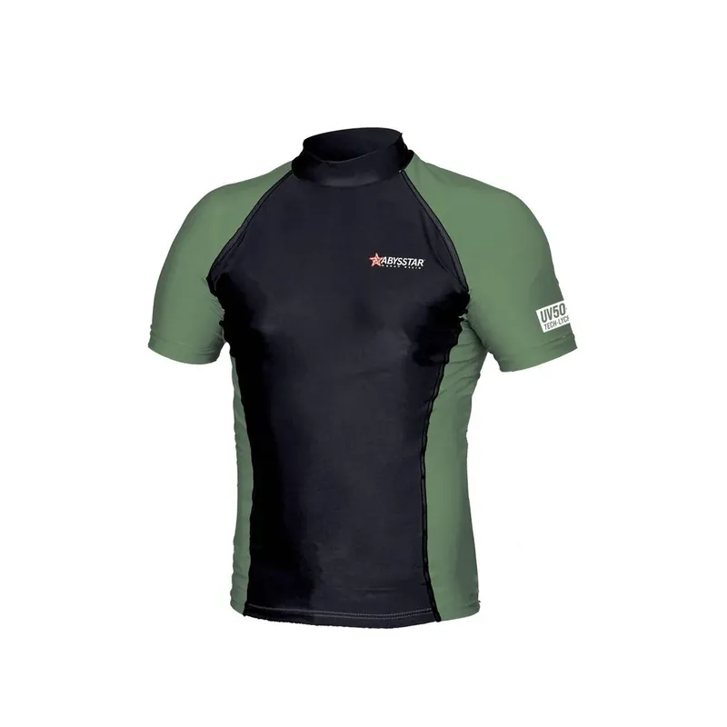 Swimming T-Shirt Malibu Lycra Man Black-Green S Abysstar 64031 Meistverkauft