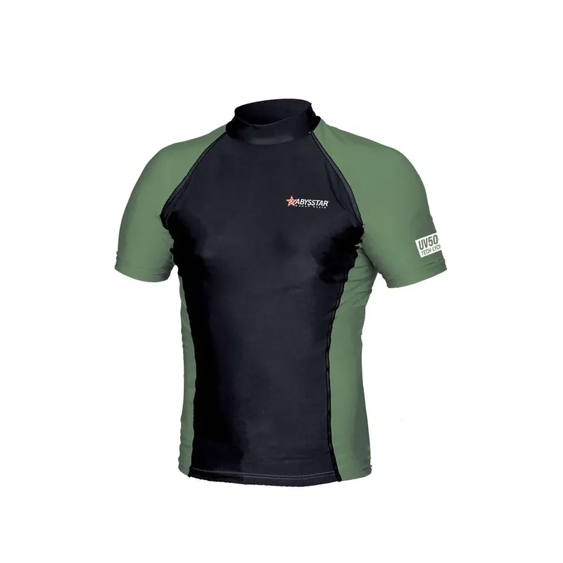 Direkt Vom Hersteller Swimming T-Shirt Malibu Lycra Man Black-Green XXL Abysstar 64035