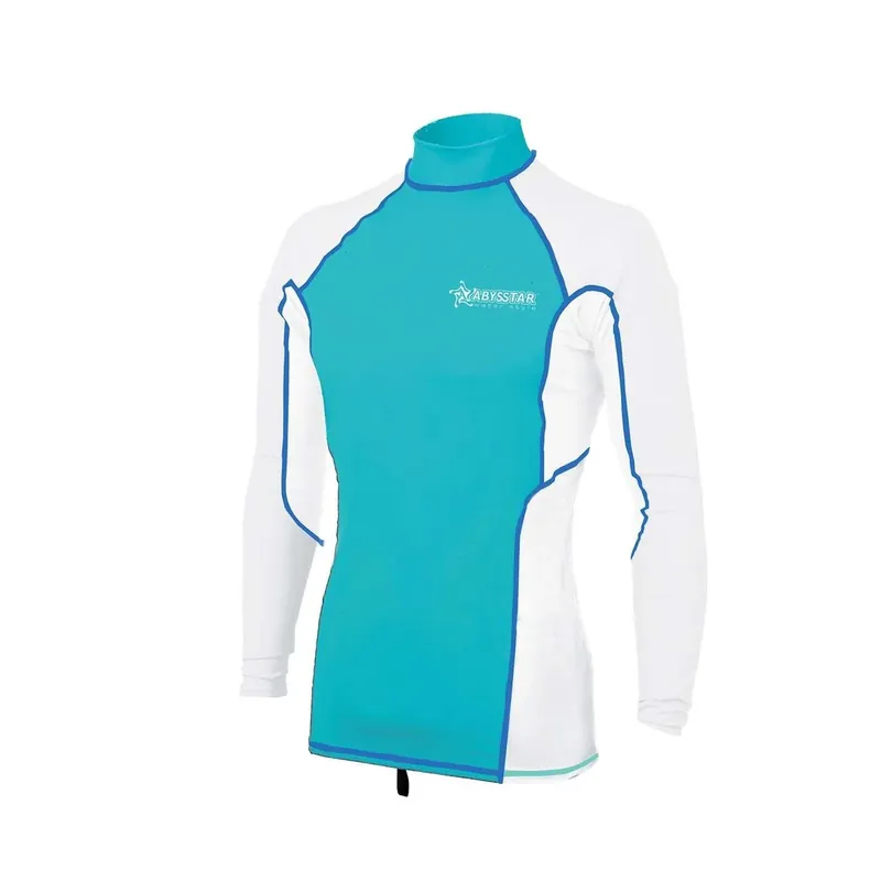 Swimming T-Shirt Tijuana Lycra Long Sleeve Woman White-Blue M Abysstar 69505 Super-Preis