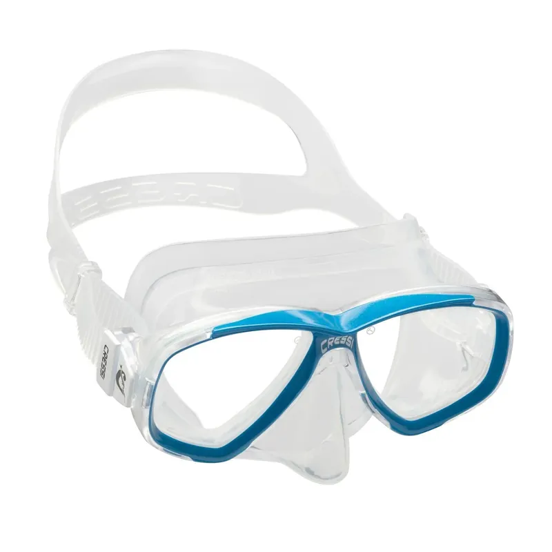 Neu Im Sortiment Snorkeling Silicone Mask Perla Transparent-Blue Cressi DN207920