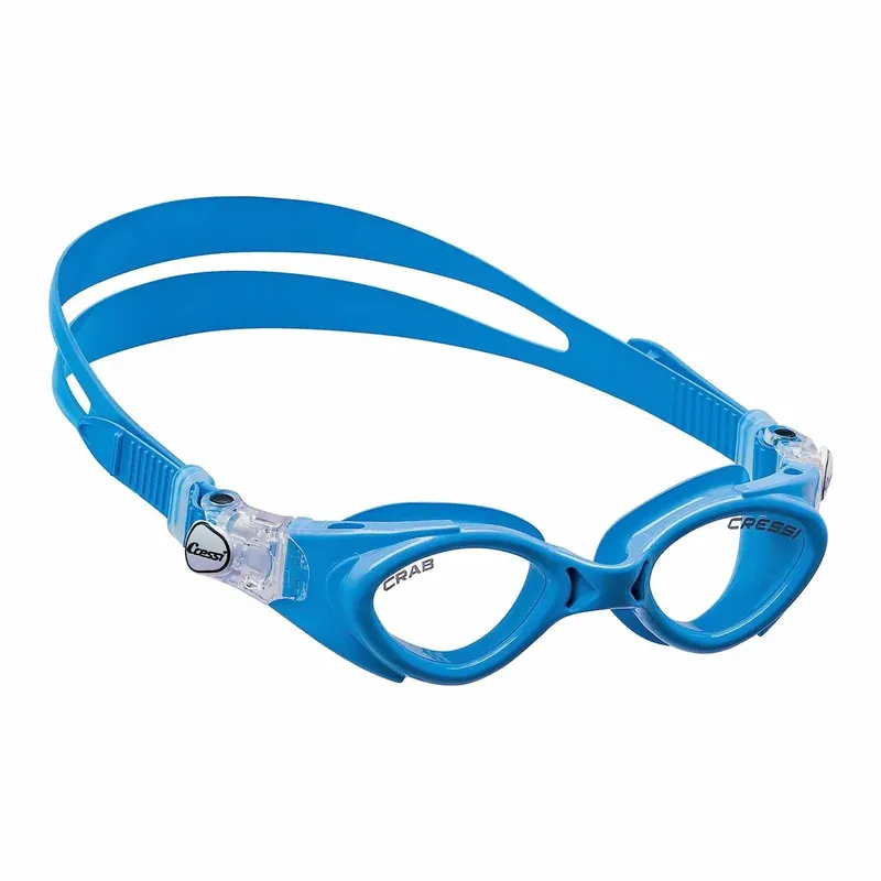 Billig Swimming Goggles Crab Kids Transparent-Blue Cressi DE203120