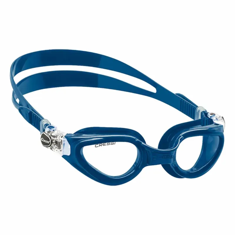 Swimming Goggles Right Trasparent-Metallic-Blue Cressi DE2016555 Neu Im Sortiment