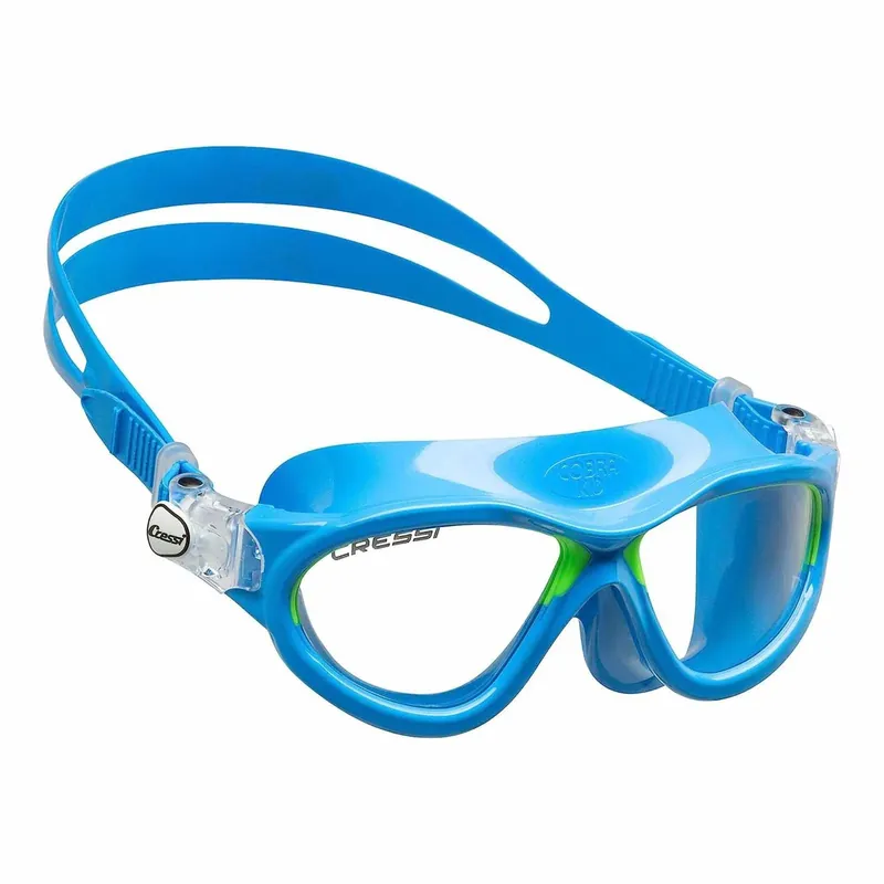 Swimming Mask Cobra Kids Transparent-Blue-Lime Cressi DE202021 Saisonangebot
