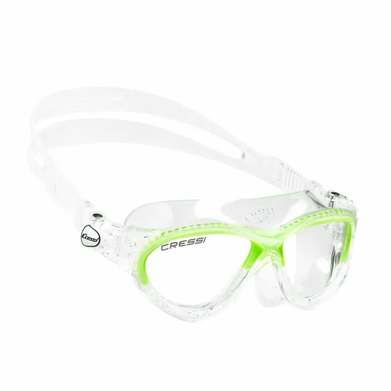 Rabatt Swimming Mask Cobra Kids Transparent-Lime Cressi DE202067