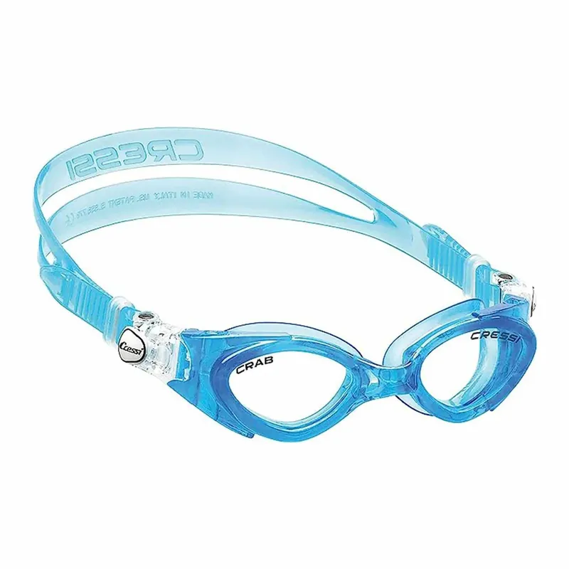 Neue Kollektion Swimming Goggles Crab Kids Transparent-Light-Blue Cressi DE203122
