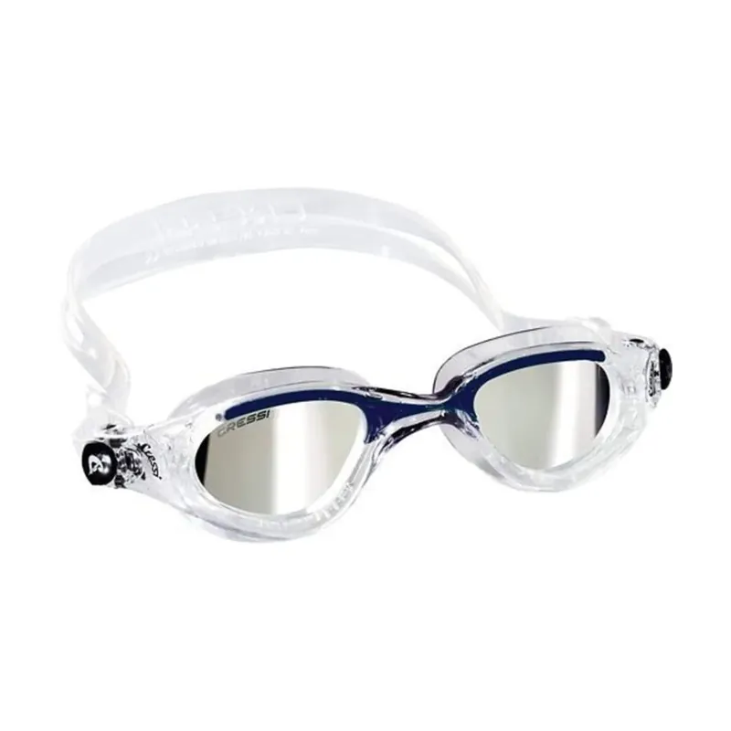Swimming Goggles Flash Blue Mirrored Lenses Cressi DE2023752 Rabatt