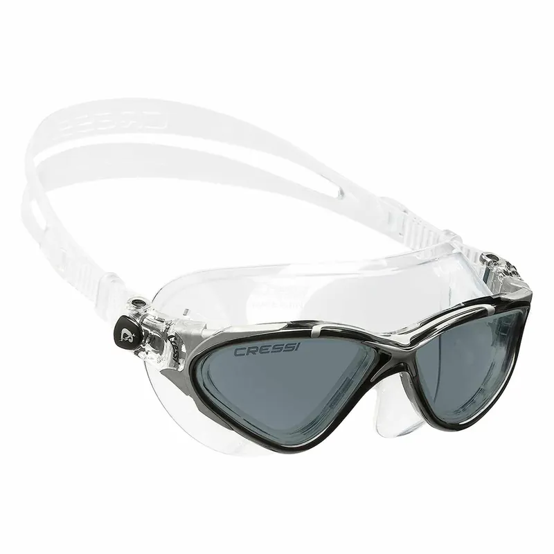 Expressversand Swimming Mask Planet Transparent-Black-Silver Smoked Lenses Cressi DE202651