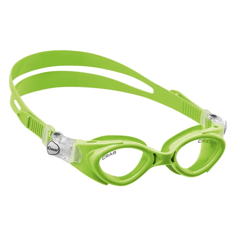 Swimming Goggles Crab Kids Transparent-Lime Cressi DE203167 Garantierte Lieferung